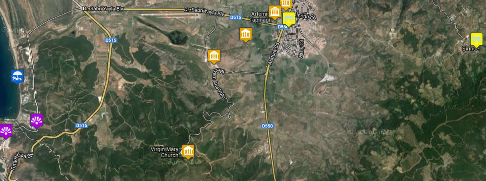 Ephesus location Map