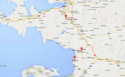 Mapa de la ubicación de Éfeso
